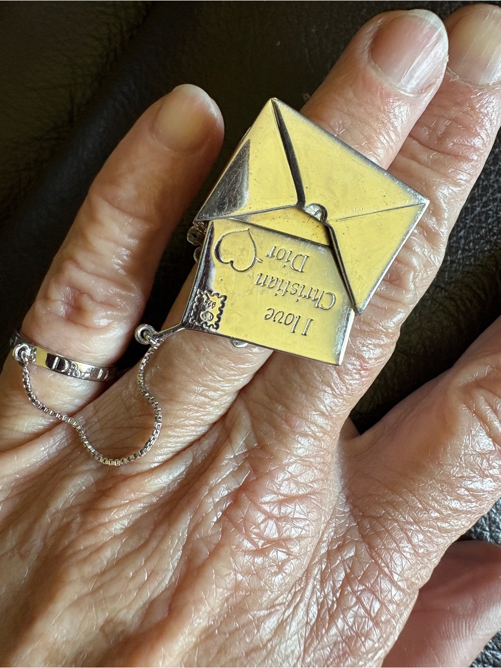 Authentic DIOR, The Love Letter Ring. By, John Galliano an ICONIC Designer. RARE